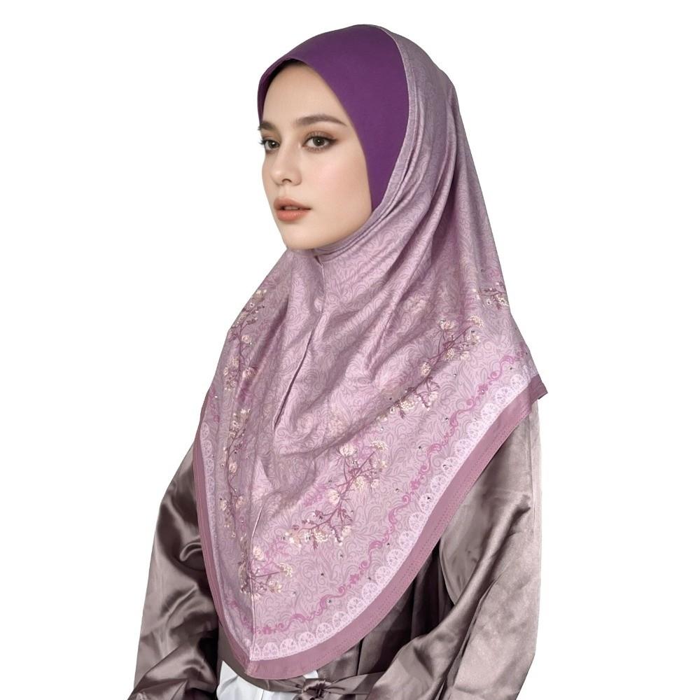 Full Coverage Instant Hijab Soft Floral Prayer Hijab New Women Hijab Scarf  for Women