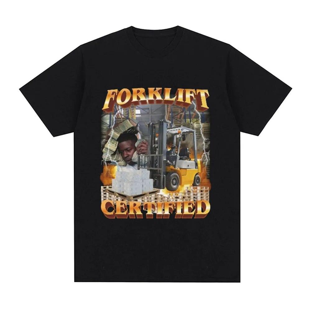 

Funny Forklift Certified Operator Graphic T-Shirt Unisex s Vintage Fashion Short Sleeves T-shirts Cotton Casual Oversized T Shirts