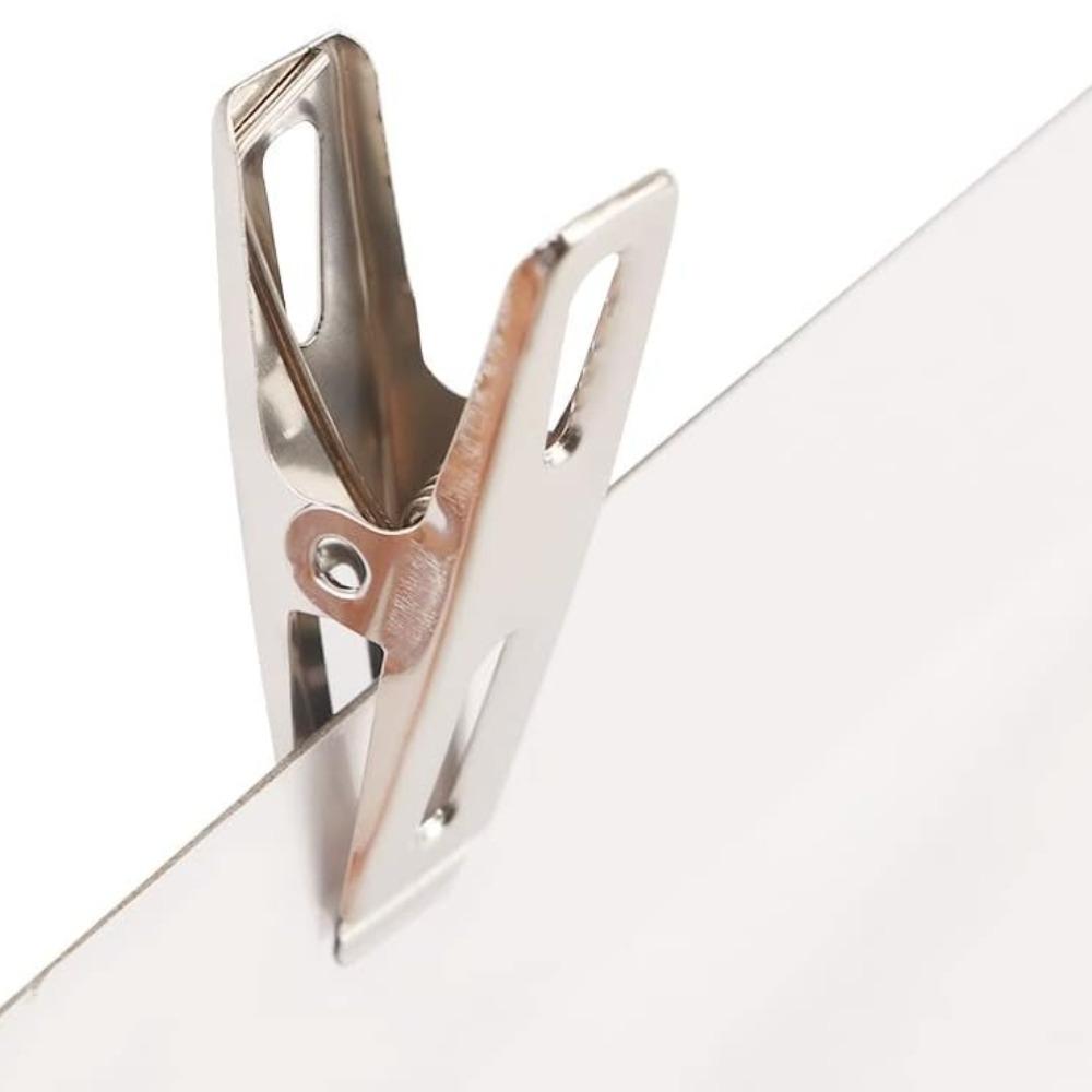 20 Stück Edelstahl Flachmaul Wäscheklammern, Metallklammern Klemmen Wäscheklammern Beutelklammern Kleiderbügelhalter