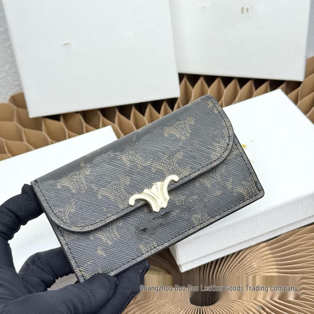 Arc de Triomphe Genuine Leather Flap Wallet: Fashionable, Niche Design, Large Capacity Multi-Functional Coin Purse
