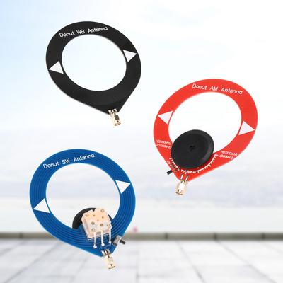Módulo de antena circular mini, antena de ondas curtas SW donut, antena de ondas médias AM, antena receptora de banda larga