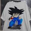 2026 American Retro Animation Dragon Ball Splicing Poster Wind Short-sleeved T-shirt Unisex's and Women's Pure Cotton Short Sleeve