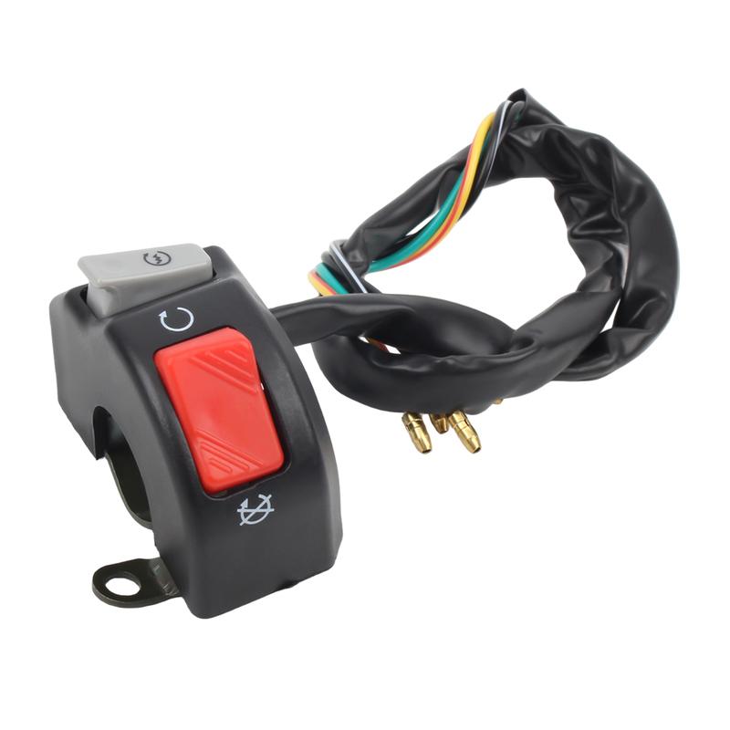 Motorcycle Universal 7/8" Handlebar Switch Fog Headlight Horn Start Kill ON OFF Button 12V ATV Scooter Dirt Bike Accessories