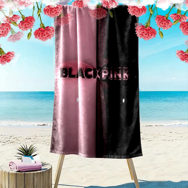 blackpink Print Beach Towel, Large Soft Quick Dry Towel for Beach Camping Swimming