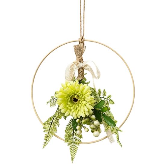 Artificial Flower Wreath, Sustainable Hanging Ornaments, with Elegant Flower Decorations for Bedroom Living Room Balcony Cafe Nursery