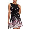 Women's Summer Dress Casual Sleeveless Round Neck Floral Print Vest Sundress