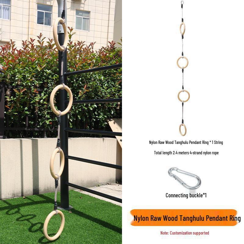 Outdoor Kids' Rope Ladder Swing for Sensory Integration and Climbing Activities