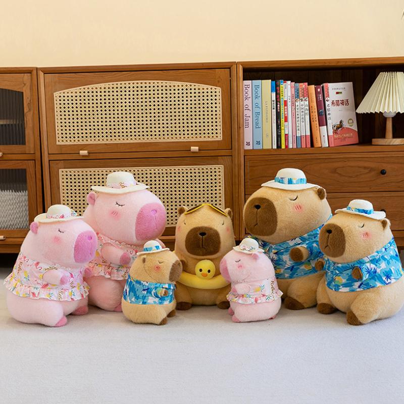 24cm Capybara Plush Simulation Capibara Anime Fluffty Toy Cute Doll Stuffed Animals Soft Doll Plush Christmas Thanksgiving Gift