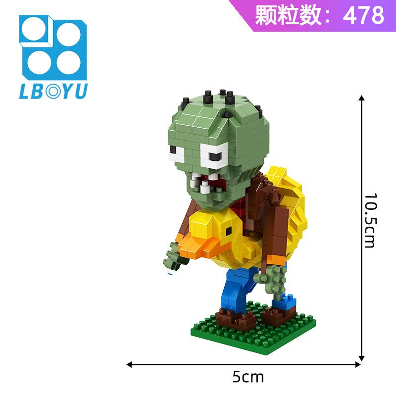 Plants Vs Zombies 2 Video Game Character Building Block Toys Pvz Plants Peashooter Sunflower Anime Kid Gift Setbuilding Block