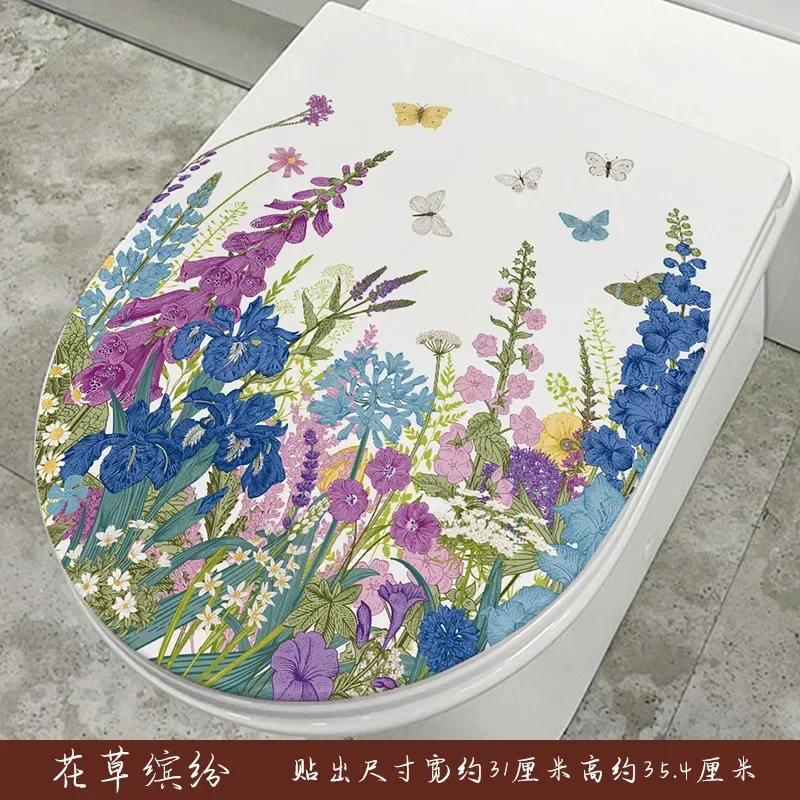 Waterproof Butterfly Wall Stickers Toilet Sticker Decorative Kitchen Stickers Bathroom Vinyl Decals Christmas Decoration