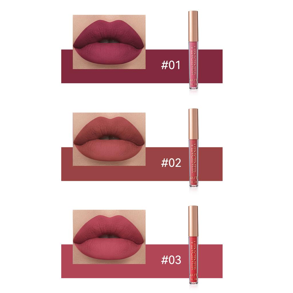 12 Farben Matte Velvet Lip Glaze Langanhaltender, wasserfester, nicht klebriger, wischfester flüssiger Lippenstift Valentinstagsgeschenke
