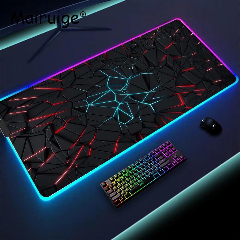 Electric Current Mouse Pad Rgb Backlit Republic of Gamers Mouse Mat Pc Accessories Led Mouse Pads Gaming Play Mats Extended Pad