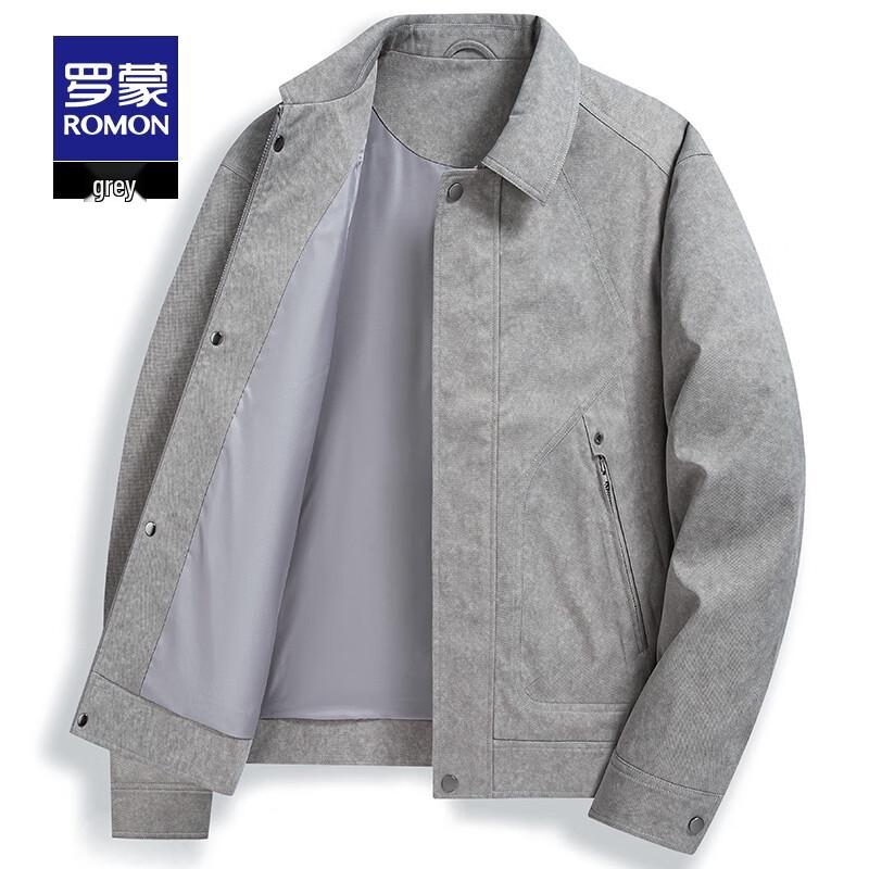 ROMON Men's Trendy Casual Lapel Jacket
