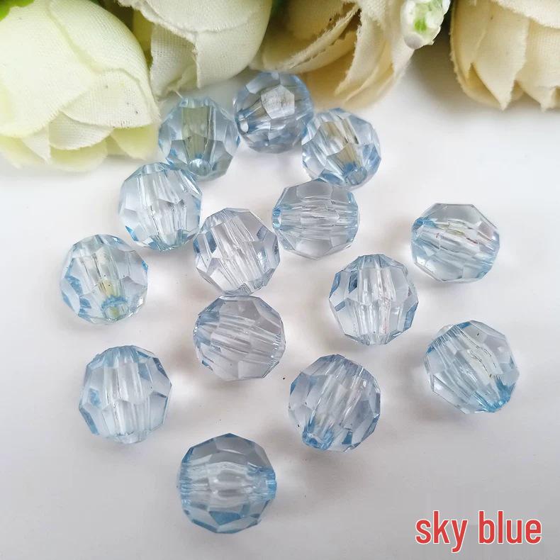 10MM Transparent Acrylic Corner Beads: DIY Handmade Curtain Ornaments, Imitation Crystal and Colored Loose Beading Materials