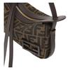 Fendi Simply Adjustable Shoulder Bag With Zipper Closure Polyester Nylon Pu Cotton Resin Single Shoulder Bag Mini Women'S Brown