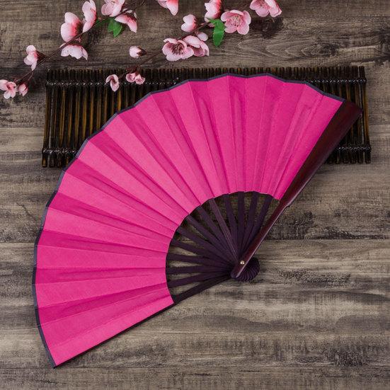 Folding Fan Smooth Opening Solid Color Decorative Bamboo Frame 10 Inches Chinese Style Handheld DIY Blank Fan Home Decor