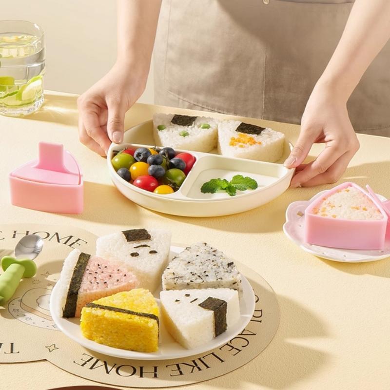 Triangles Sushi Mold Onion Rice Ball Food Press Japanese Bento Kitchen Gadget Set Onigiri Maker Frame Kit Tools Gadgets Dining