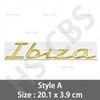 3D Metal Ibiza Emblem Car Rear Trunk Stickers Auto Body Decal Badge For Ibiza Letter Logo Decal Stickers Car Styling Accessories