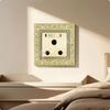 1gang Wall Socket VintageStyle 15a Panel Ornate Hardware for Interior Designers, Homeowners,
