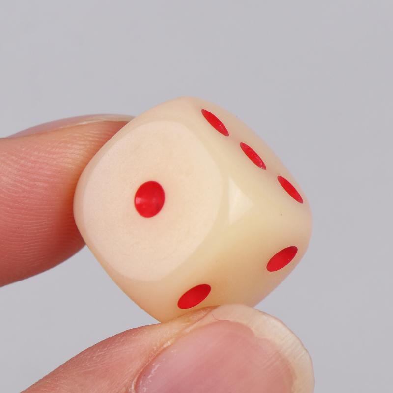 10Pcs Colorful Dice Acrylic Round Corner Cubes Dot Drinking Game Dice Accessories