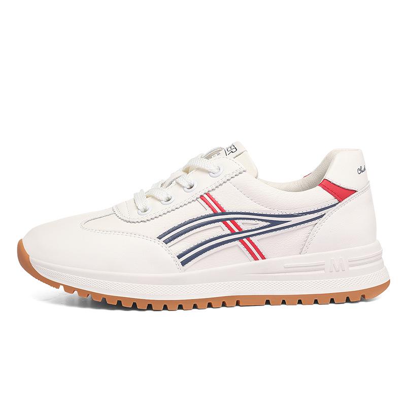 Women's Soft-Soled White Sports Shoes - Lightweight, All-Season, Casual Running & Travel Footwear for Spring & Autumn 2024
