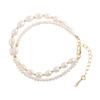 Baroque Natural Freshwater Pearl Bracelet for Women, Simple and Elegant, Vintage Niche Design, Multi-layered Bracelet
