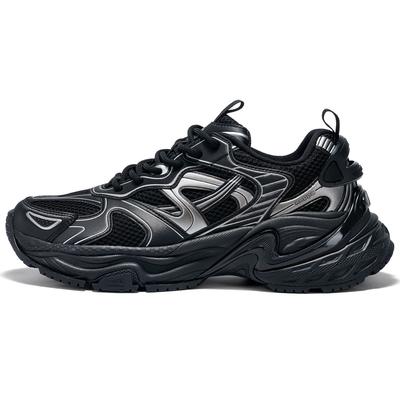 Windbreaker II Rutschfest Verschleißfest Niedrig geschnitten Dad Shoes Unisex Sneaker Schwarz K0EY5MC02CJ-990