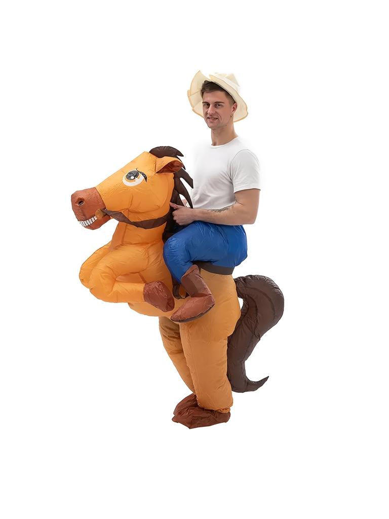 Halloween oppblåsbare hestedrakt Cowboy Unicorn kostymer for voksenfest Bursdag Cosplay Fantasy Fancy Halloween-kostnad