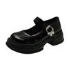 jk Mary Jane small leather shoes women's spring and summer 2025 new student platform black versatile British style single shoes tide