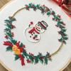DIY Crafts Needle Punch Cross Stitch Kit Xmas Embroidery Embroidery Hoop Christmas Ornament