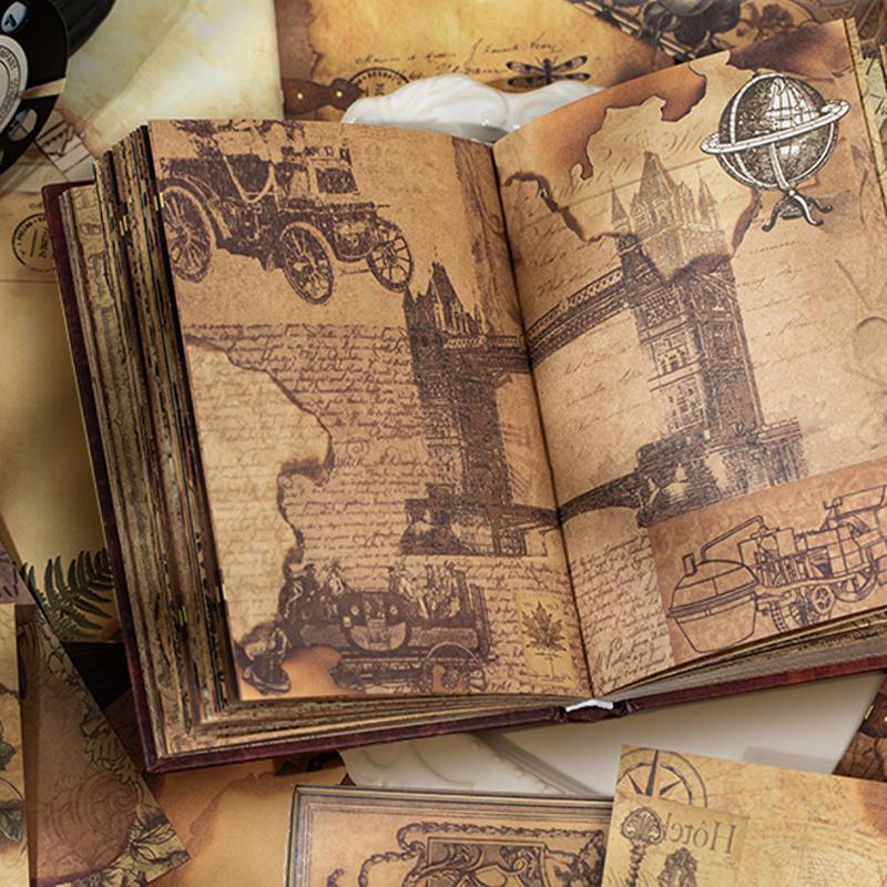 192pz Blocco Scrivibile Vintage per Timbri Cancelleria Decorazione Diario Materiale Artistico Cancelleria per Journaling