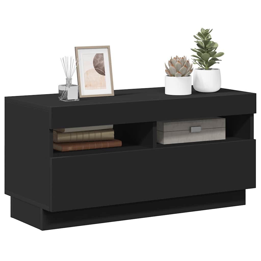 Moderner TV-Schrank Mit LED-Beleuchtung, TV-Sideboard, Dekorativer Stauraum, 80x35x40 Cm