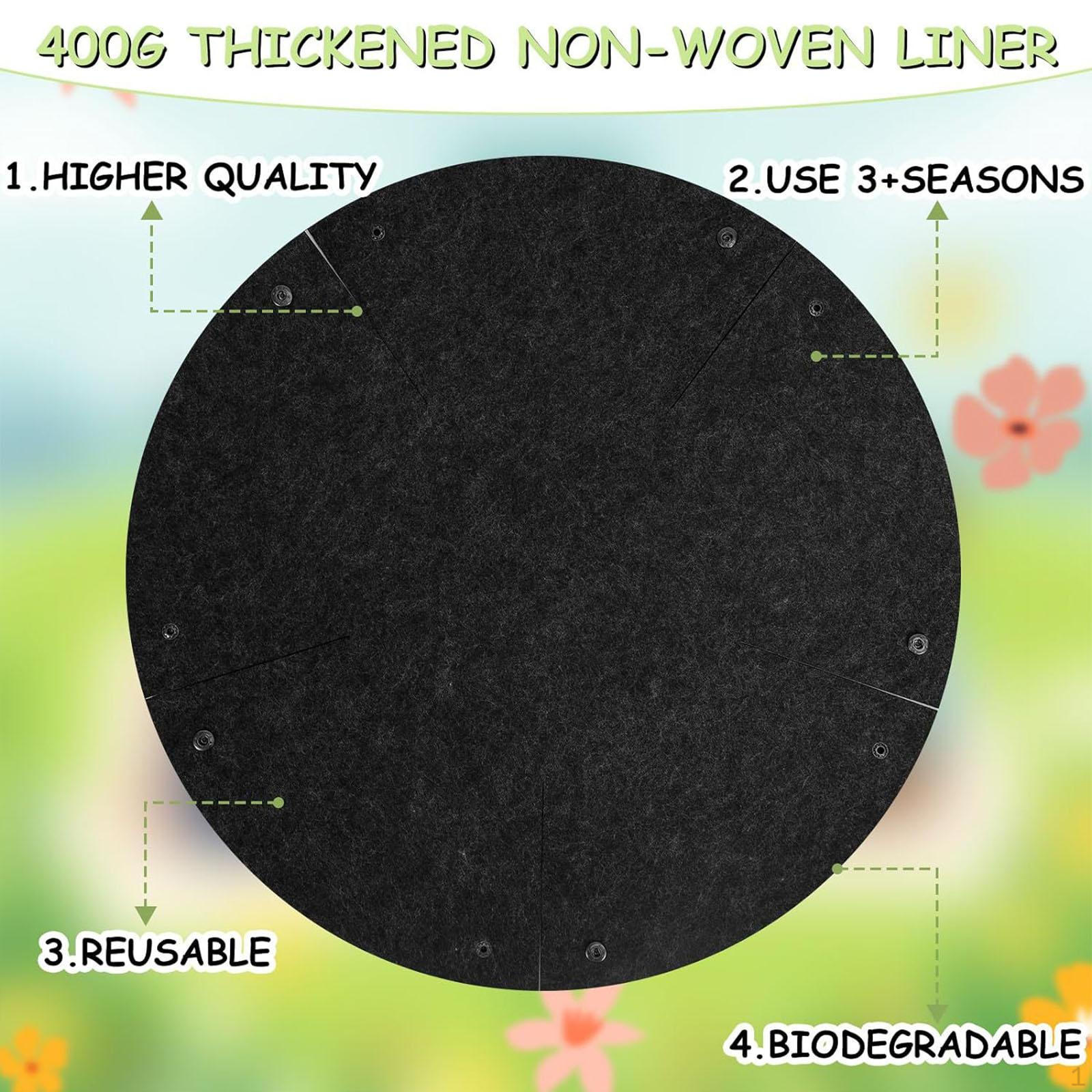 Подкладка корзины для цветов из войлока, дышащий сменный горшок для растений для садового балкона 12inch 30.5x13cm