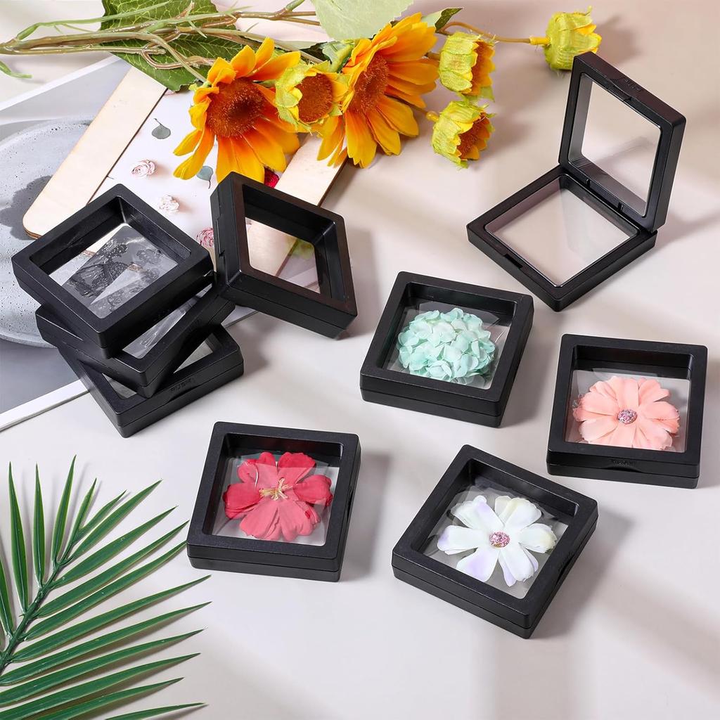 Coin Display Case 3D Floating Frames Jewelry Display Stand Storage Holder Bracelet Necklace Ring Packaging Box Shell Container