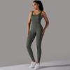 Women's Yoga Jumpsuit Ribbed One Piece Tank Tops Rompers Sleeveless Exercise Jumpsuits Bodysuit