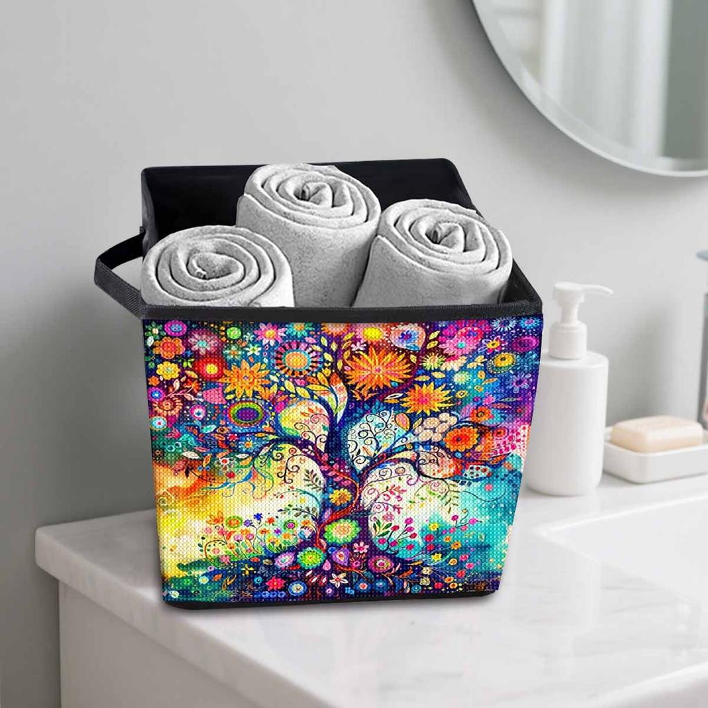All Kinds of Strange Trees 5D Diamond Painting Storage Basket Full Round Drill Mosaic Diamond Embroidery Cross Stitch Kits Home Decor Home Decor