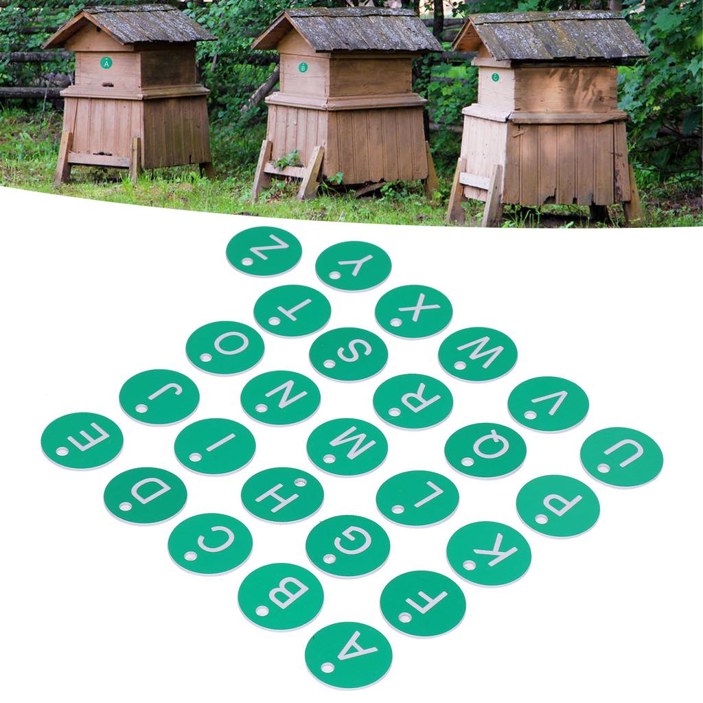 26PCS Beehive Numbered Marker with Hole Round Beehive Label Beekeeping Accessory for Garden