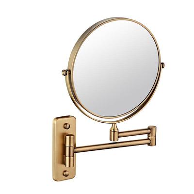 Specchio per Trucco Telescopico da Parete Senza Fori: Specchio Pieghevole ad Alta Definizione per Bagno o Hotel con Pettine.