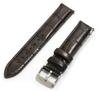 The Stack Replacement 18mm Italian Leather Strap, Wide, (Brown Crocodile)