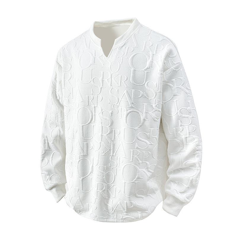 

Мужской повседневный универсальный пуловер-свитшот, мужской свитшот с длинным рукавом и круглым вырезом, мужской стиль L белый