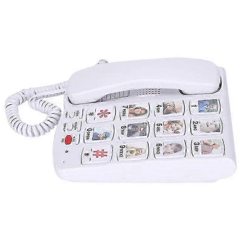 Big Button Corded Telephone Desktop Fixed Landline Phone With One Touch Dial Function Home Phone For Seniors