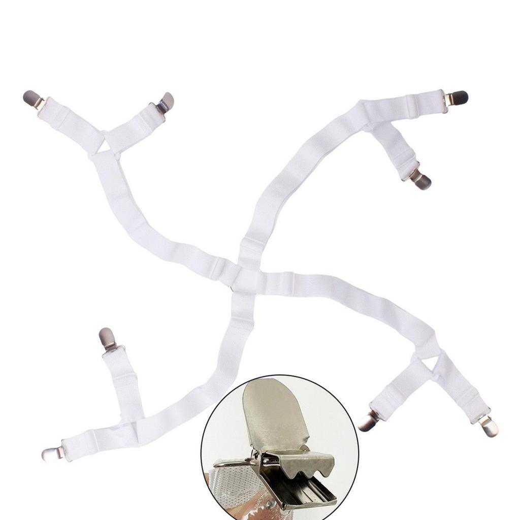 Adjustable Non-Slip Bed and Tablecloth Fasteners, 2-Pack