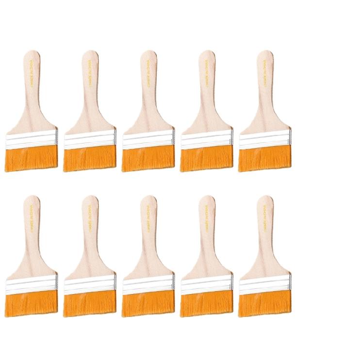 10Pieces Small Paint Brushes with Soft Bristles and Wood Handle Include Gloves for Wall Cabinets Fence and Touch Up