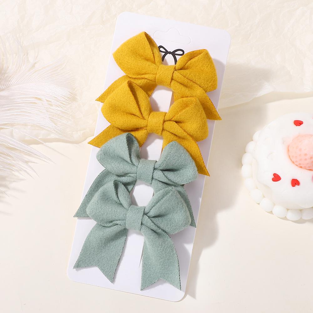 LOVEKIKI 4Pcs/lot 2.75inch Bowknot Hairgripes for Girls Lovely Hairbangs Hairclip Cute Baby Boutique Kids Hair Accessories