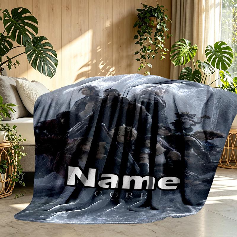 Custom Name Personalized Final Fantasy Print Blanket, Home Decor, Bedroom, Sofa, Camping, Couch, Gifts for Birthday ChristmasEnthusiasts