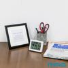 MAG Alarm Clock, Small Digital Desk Clock with Thermometer, Calendar, Electronic Sound, Alarm, Snooze, Light, White Brim T-779A WH-Z (Noah Precision)