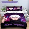 Name Bedding Set Personalized Washable Custom 3Pcs Duvet Cover Pillowcases Soft Microfiber Home Bedroom Gift