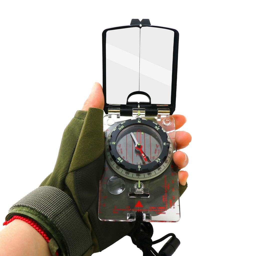 Outdoor Camping Orienteering Map Compasses Sighting Glass Compasses With Adjustable Declination and Neck Strap Easy Use