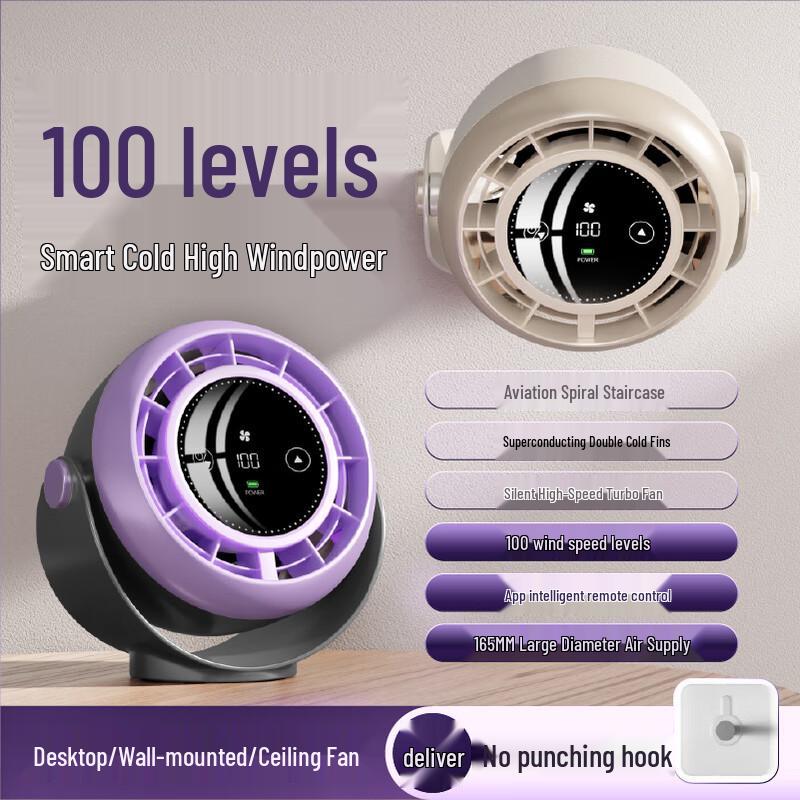 

Duiban Portable USB Rechargeable Desktop & Wall-Mount Air Circulator Fan