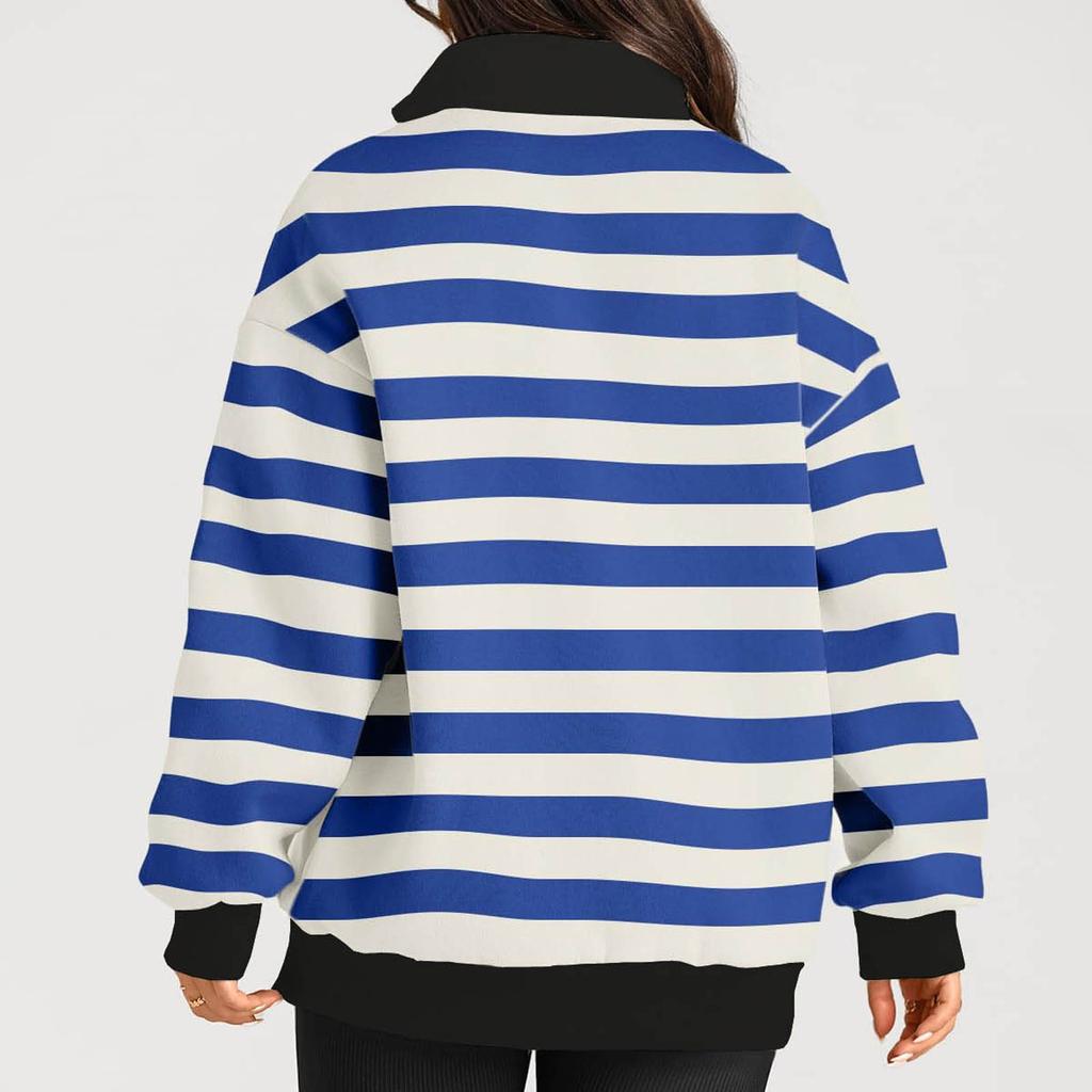 Women Half Zip Sweatshirt Long Sleeve Collared Quarter Zipper Pullover Tops Fall Outfits